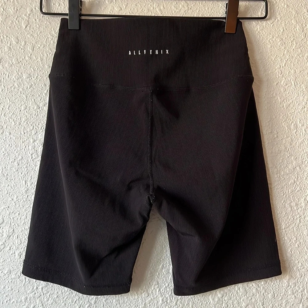 All Fenix Ribbed Black Biker Shorts Size Small - Picture 3 of 5